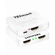TESmart HDMI rozbočovač 1x2 – 4K@60Hz HDMI 2.0, Zrcadlové zobrazení – Bílý