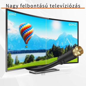Tesmart Koaxiális TV/SAT Kábel Apa–Apa RG59 75 Ω 2 m Aranyozott - BShopy