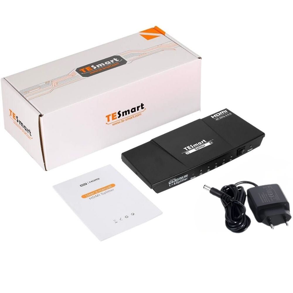 TESmart UHD HDMI 2.0 Splitter 1×4 – 4K@60Hz 4:4:4, HDCP 2.2, 18 Gbps - BShopy1 eszköz 4 TV - re4K 4:4:4 HDMI4K@60HzX000Z47B0V_5