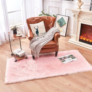 Topspitgo Rózsaszín Műszőrme Szőnyeg - Puha Lakásdekor 70x135 cm Méretben - BShopy