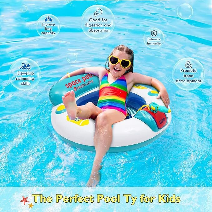 UFO - s Úszógumi Vízipisztollyal Gyermekeknek 2 - 10 Éves Korig 60cm - BShopy