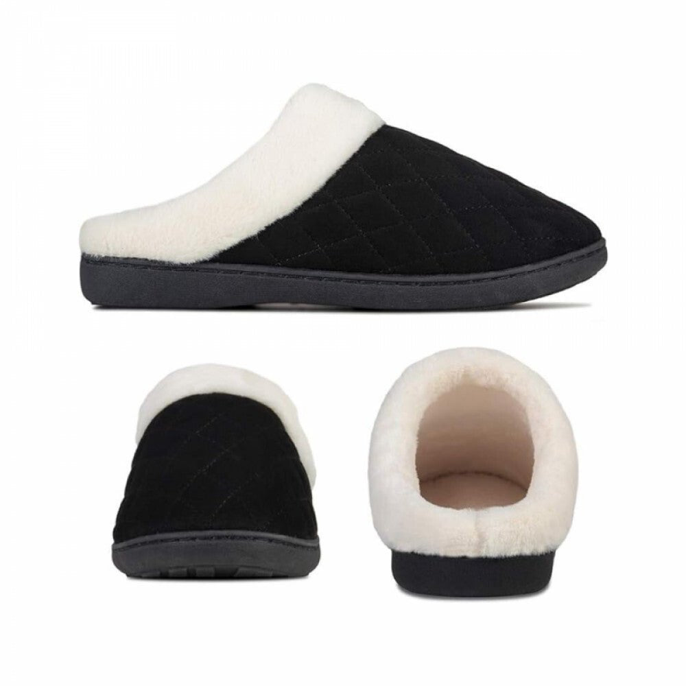 Ultraideas Memóriahabos Mintás Téli Mamusz – Fekete, 40–41 - es Méret, Meleg Benti Papucs - BShopy