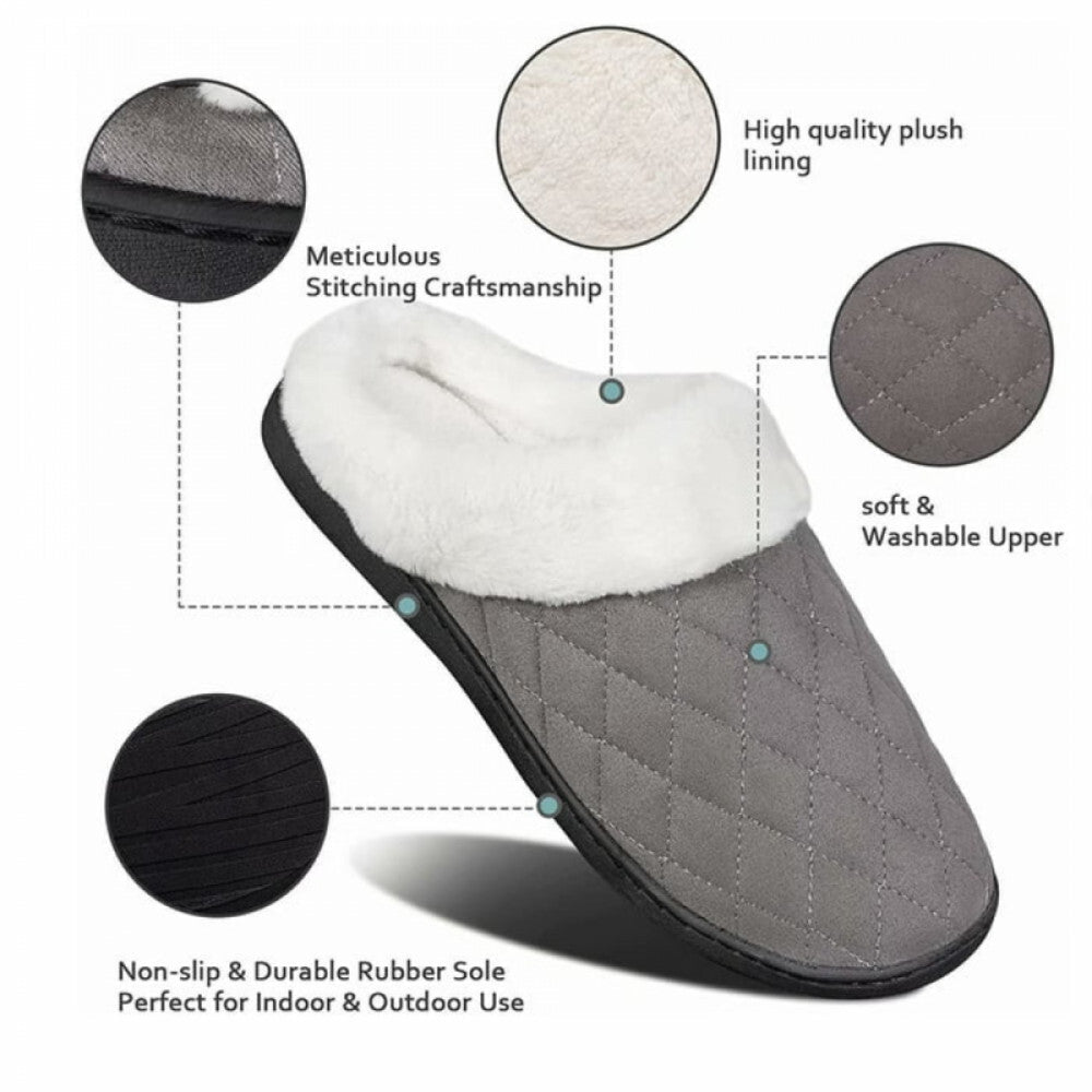 ULTRAIDEAS Memóriahabos Téli Női Mamusz 36–47 Méretben - Szürke - BShopy36 - 37 méretcsúszásgátló talpmemóriahabos mamuszX0012PW3LJ_2
