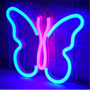 Wanxing Pillangó Formájú LED Neon Világítás 23x19cm - BShopy
