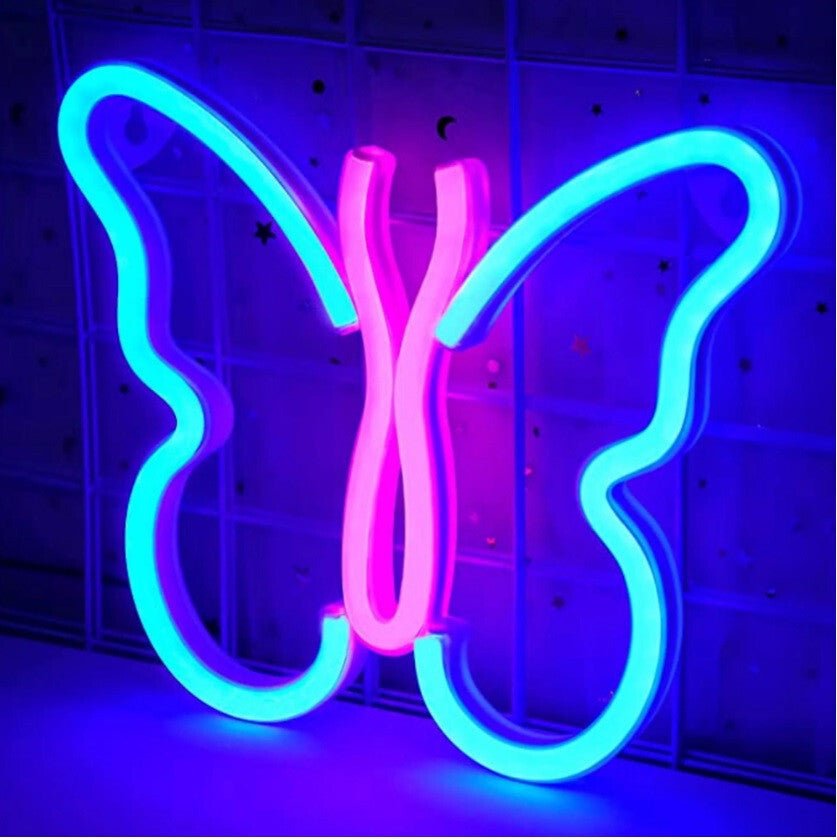 Wanxing Pillangó Formájú LED Neon Világítás 23x19cm - BShopy