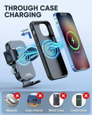 Yitumu A26 Vezeték nélküli Autós Qi Gyors Töltő – 15W - BShopy
