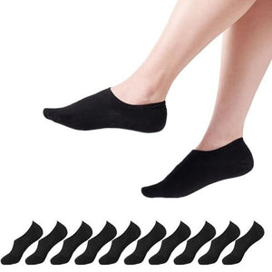 YOUCHAN Férfi Sneaker Zokni - 10 Pár Fekete Pamut Zokni 43 - 46 Méretben - BShopy