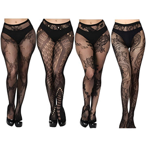 Yulaixuan Mintás Magas Derekú Harisnyanadrág Szett - 4 db, Egy Méret (155 - 175 cm, 40 - 70 kg) - BShopy