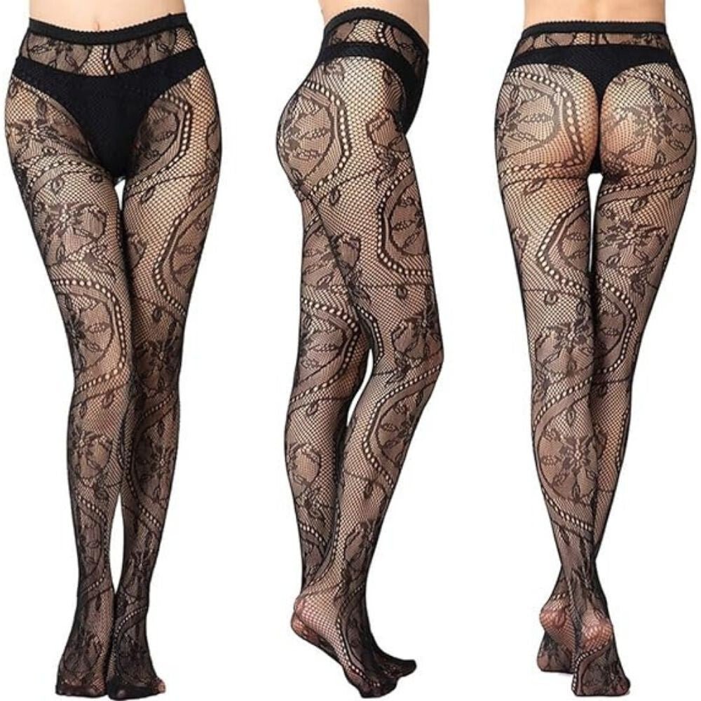 Yulaixuan Mintás Magas Derekú Harisnyanadrág Szett - 4 db, Egy Méret (155 - 175 cm, 40 - 70 kg) - BShopy