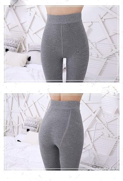 Yulaixuan Vastag Női Harisnyanadrág Szett - 2 db Meleg Szürke Téli Harisnya - BShopy