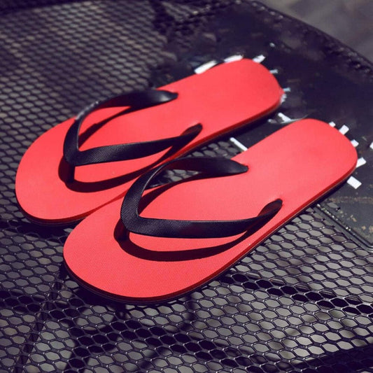 ZHJING Férfi Papucs Piros Színben - Kényelmes Nyári Lábbeli, 42 - 43 Méret - BShopy