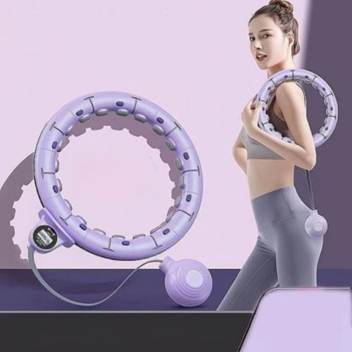 BLux Shaper Fitness Hula Hoop - s gravitačním míčem (nastavitelný 65-110 cm, fialový)