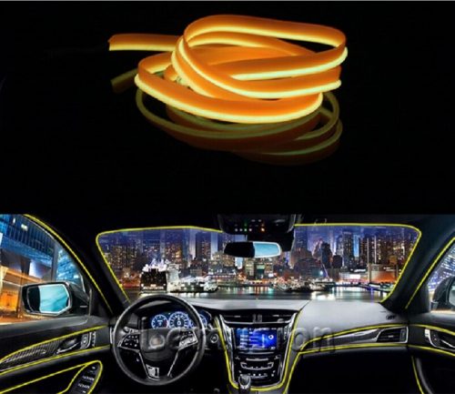 OneLED auto LED vlákno, řezací LED světlo, nabíjení zapalovače cigaret 2m (oranžový)