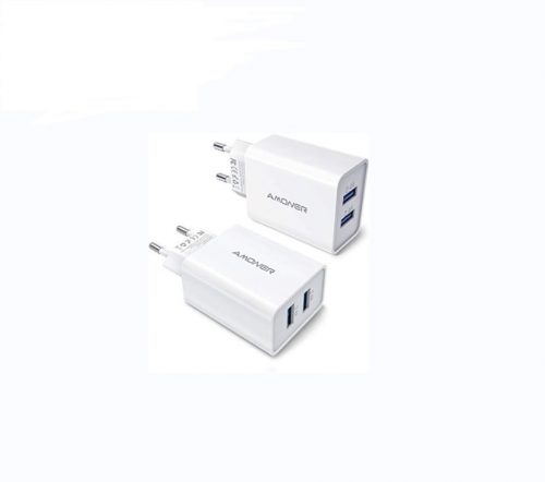 Amoner 24W 2portový USB nabíjecí adaptér 2ks (bílý)