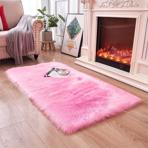 Topspitgo koberec z umělé kožešiny 60x90cm (růžový)