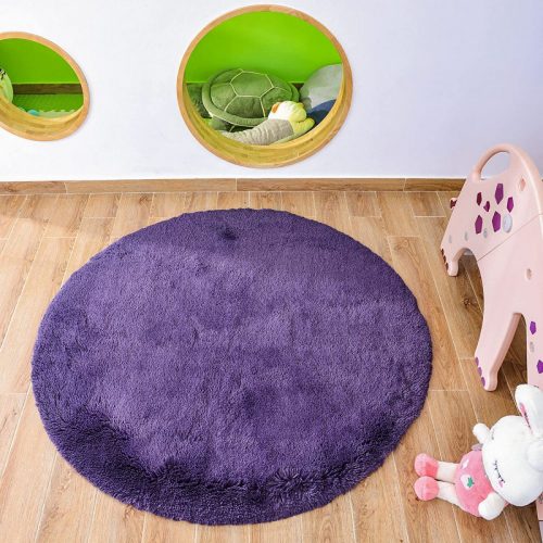 Kulatý koberec GaoTuo fialový (100x100cm)