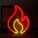 Nástěnná dekorace Fire Flame Neon LED osvětlení