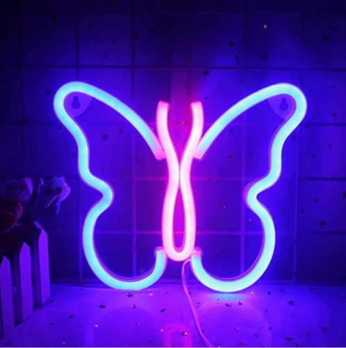 LED neonové osvětlení Wanxing Butterfly 23x19cm