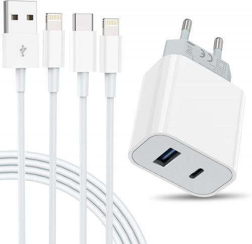 Amoner 32W USB konektor + 20W USB-C nabíjecí kabel + 12W USB nabíjecí kabel