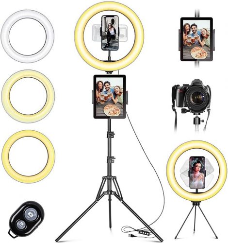 Daphomeu 25 cm Selfie Ringlight se stojanem a držákem telefonu