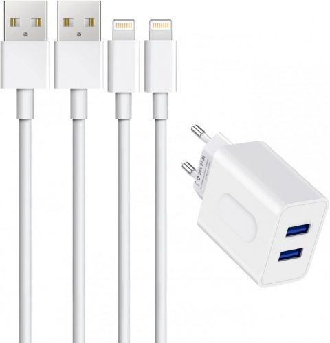 Amoner USB-C nabíječka s 2x1M telefonním kabelem (3 ks)